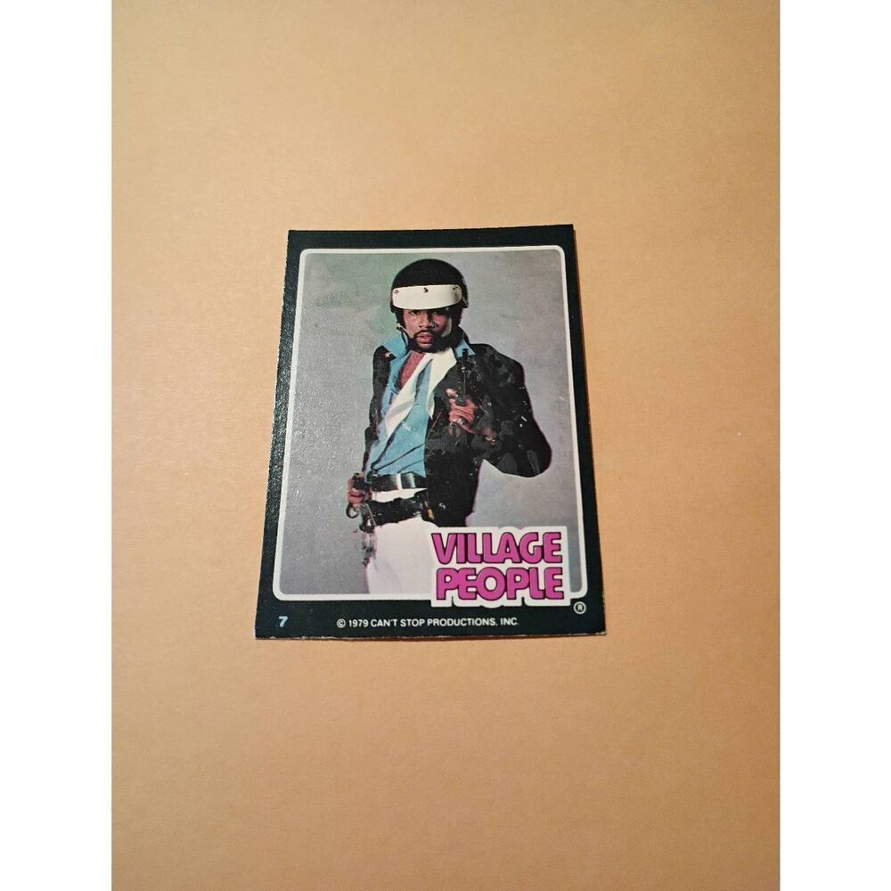 Vintage 1979 Village People Trading Card #7  Disco Era Vintage Music Collectible